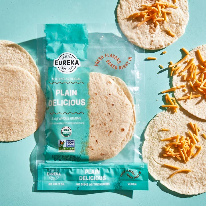 Eureka Tortilla - Wholesale Bread/Tortilla - Plain Delicious Organic Flour Tortillas (Vegan)