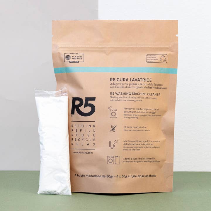R5 - Vendita all'ingrosso Detersivi per bucato in polvere/capsule - R5 Cura Lavatrice - additivo per la pulizia della lavatrice