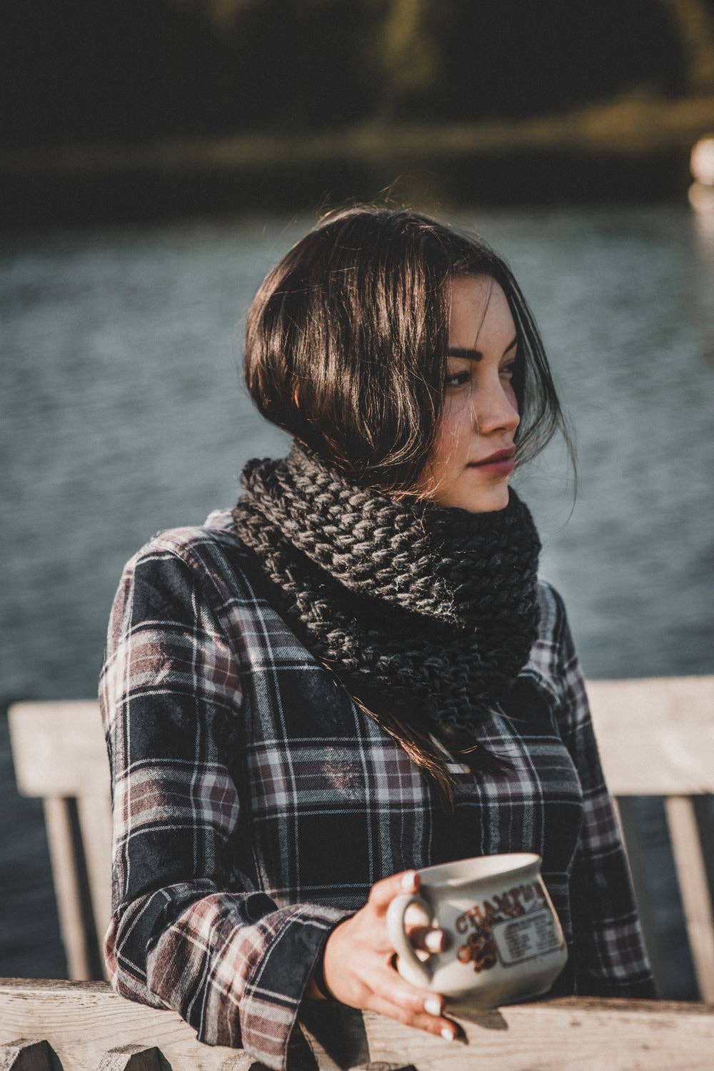 Gibou – wholesale Mössa - Dam – Handstickad halsvärmare14