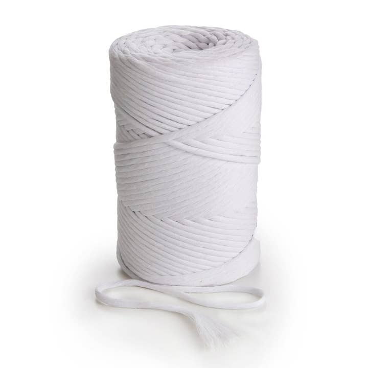3MM Single Twisted 1kg Macrame Cotton Cord WHITE 280m Macrame String 1 PLY Craft Rope for wholesale by MB Cordas