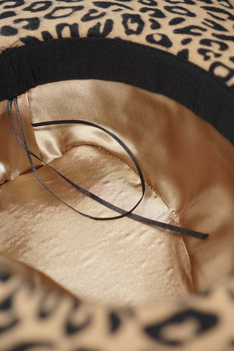 Olive & Pique - Wholesale Fedora - Unisex - OWEN - 100% Wool Felt Pencil Brim Rancher, Leopard3