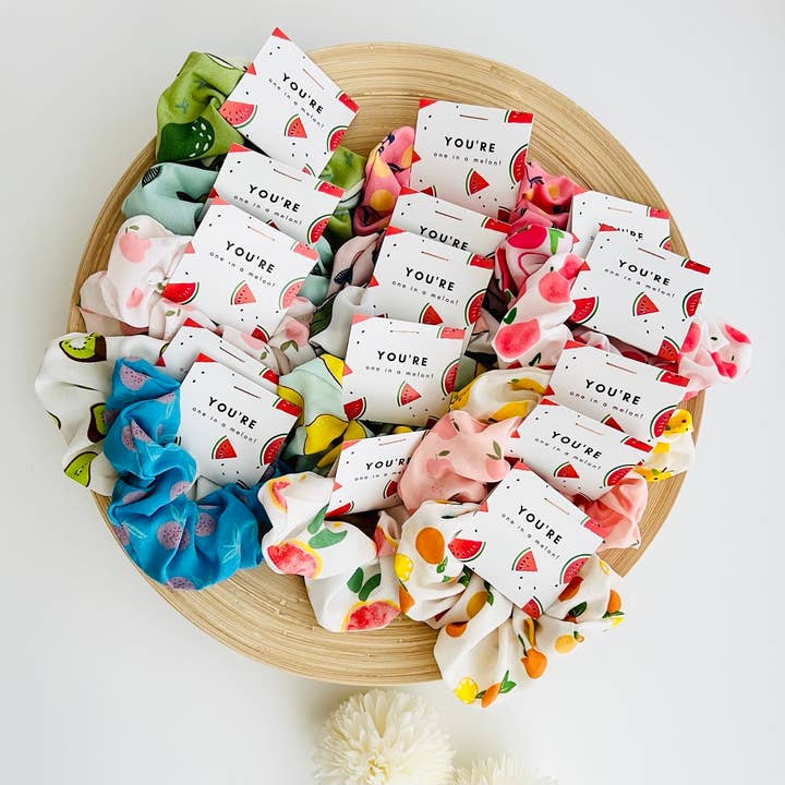 Tiny Gift Society - Wholesale Scrunchie - Women's - "You're One in a Melon" Thank You Scrunchies | Cute Fruit