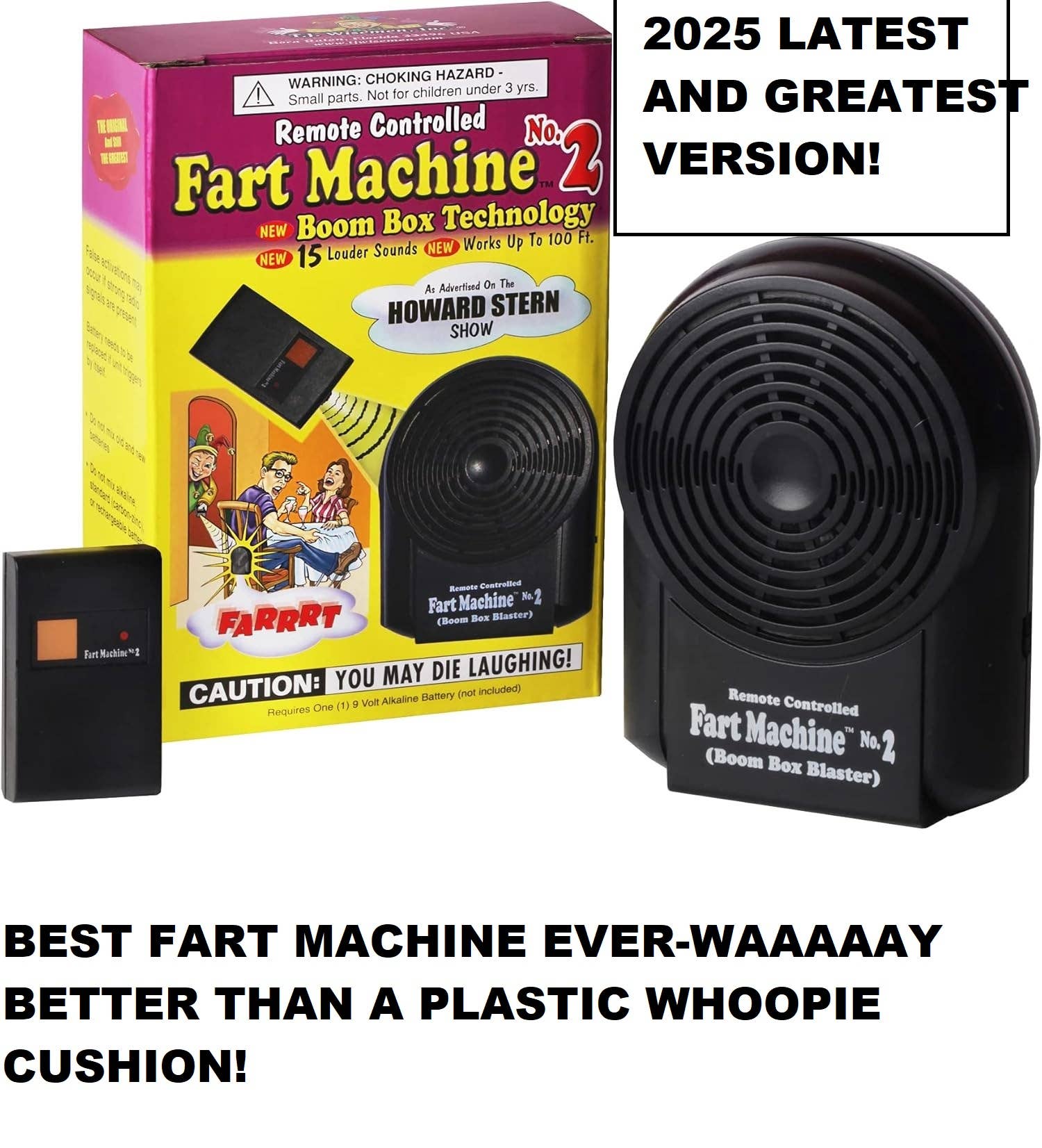 NOVELTIES WHOLESALE INC – wholesale Gag gift/novelty gift – 48 Remote Controlled Fart Machine #2 Boom Box Technology 3