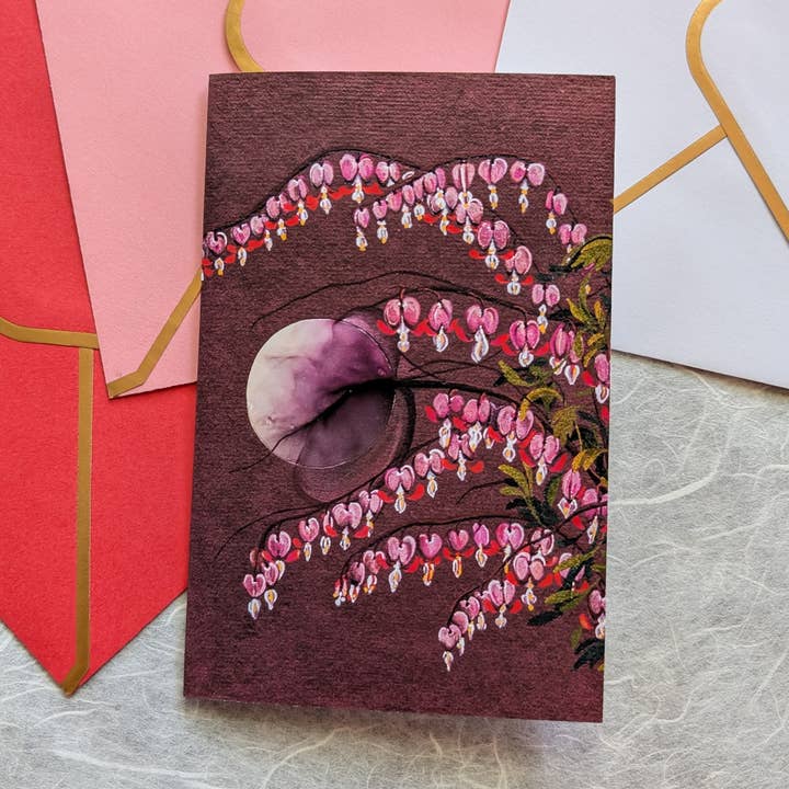 Mantis Shrimp Monocles - Wholesale Everyday Greeting Card - Glow of Bleeding Hearts Greeting Card0