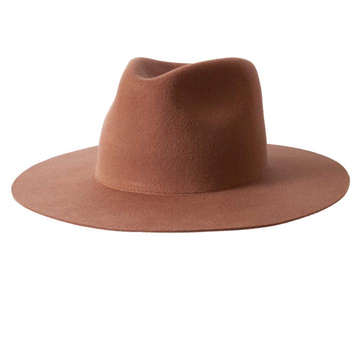 American Hat Makers – Großhandel Fedora-Hut – Unisex – 100 % Wollfilz Fedora-Hut mit flacher Krempe - Stil Rancher