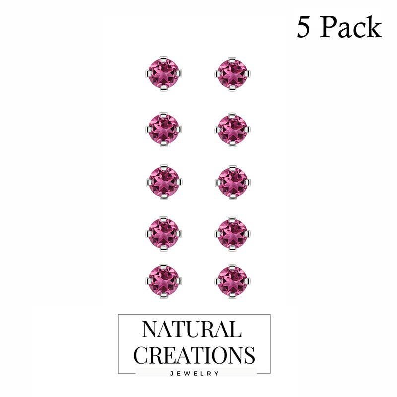 Nature Crafts – wholesale Stud/post earrings – Natural Gemstone Round Stud Earrings for Women in 925 Silver14