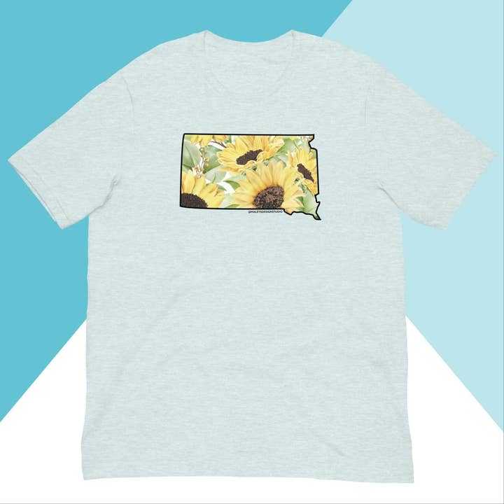 South Dakota Solros Iowa Unisex T-shirt för wholesale av North Owl Apparel