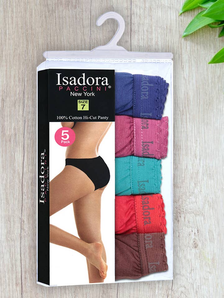 Isadora, Tipi toe, & James Fiallo - Wholesale Underwear - Women's - Isadora Women's 5 Pack Cotton Bikini Underwear1