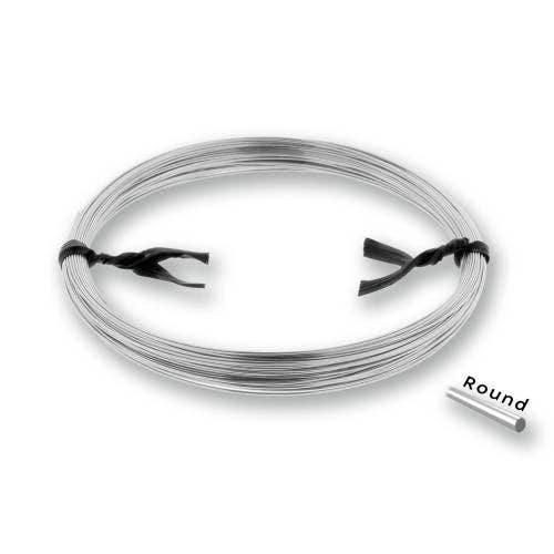Sterling Silver 18 Gauge Half Hard Round Wire - 1 Ozt for wholesale by Plazko