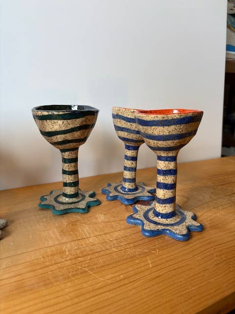 Splish Splash Studio - Wholesale Drinking Glass/Cup - Chalice - Stripe6