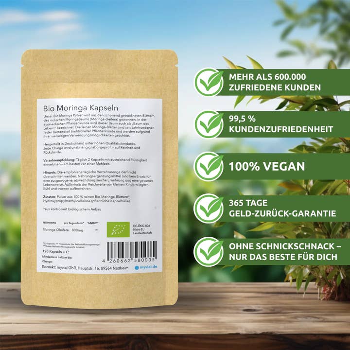 myvial - Wholesale Oral Supplement/Vitamin - Organic Moringa Capsules