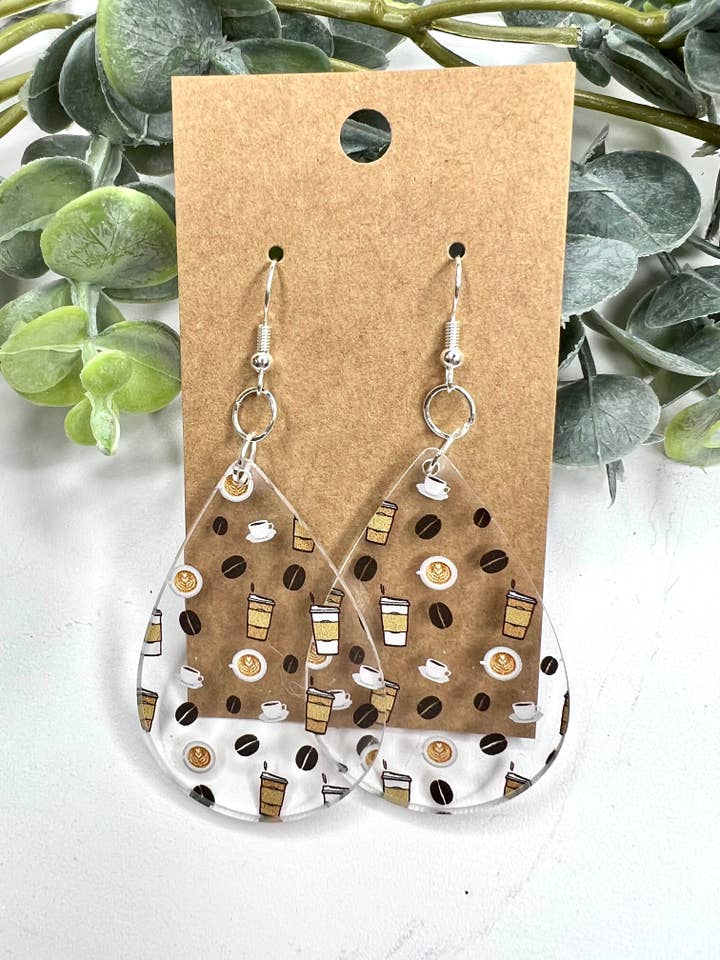 Boucles d'oreilles en forme de larme en acrylique pour la vente par Lindsey Lane Wholesale