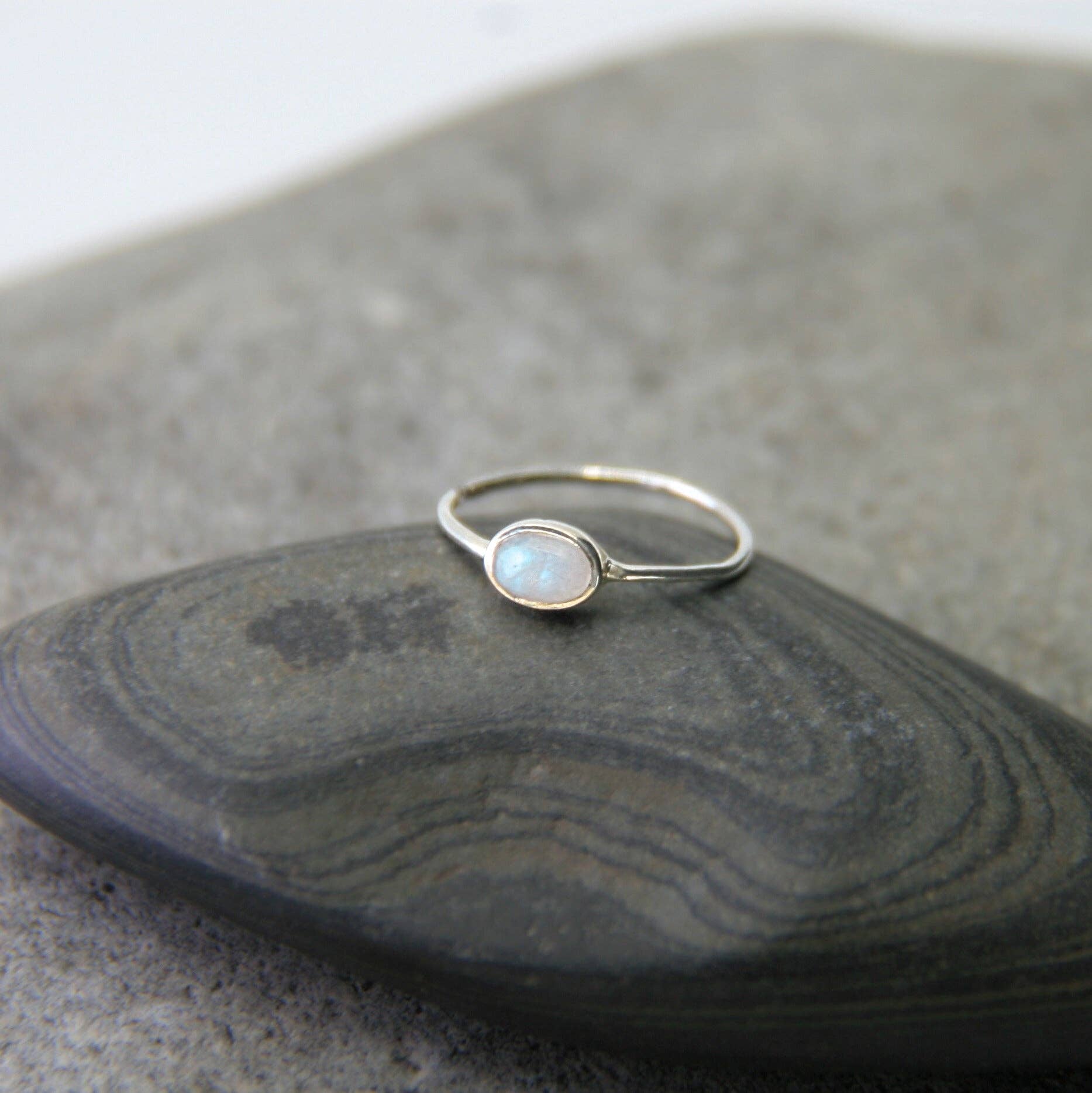 Heart and Lotus Sterling Silver Jewelry - Wholesale Single Stone/Solitaire Ring - Sterling Silver Labradorite Ring – You are Enough5