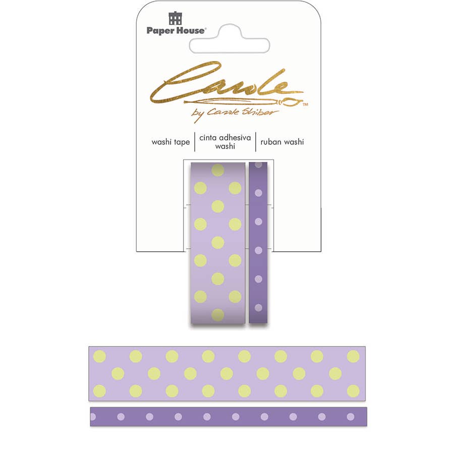 Polka Dots-Lavender/Green Washi Tape for wholesale by Paper House Productions