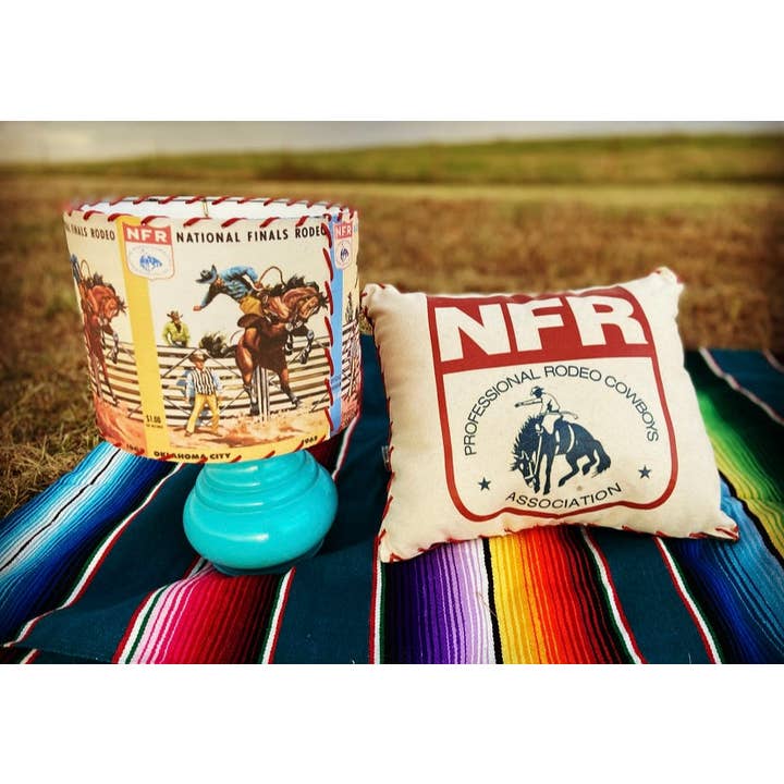 Red Dirt Ranch Clothing Company - Wholesale Lamp Shade - Lampshade Vintage NFR Program Small 8-inch