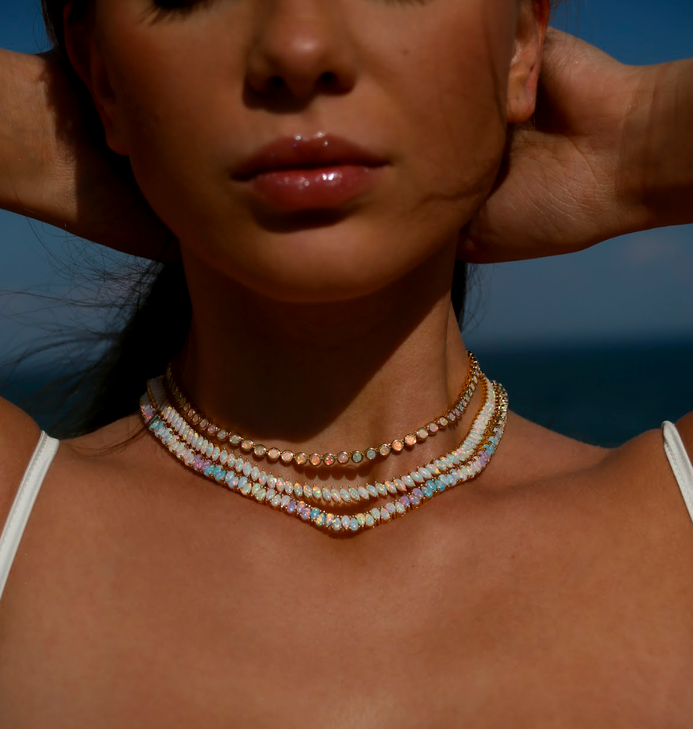 La Kaiser – Colar de elos e correntes por atacado – Colar de Ténis Opal Dancing Dreams3