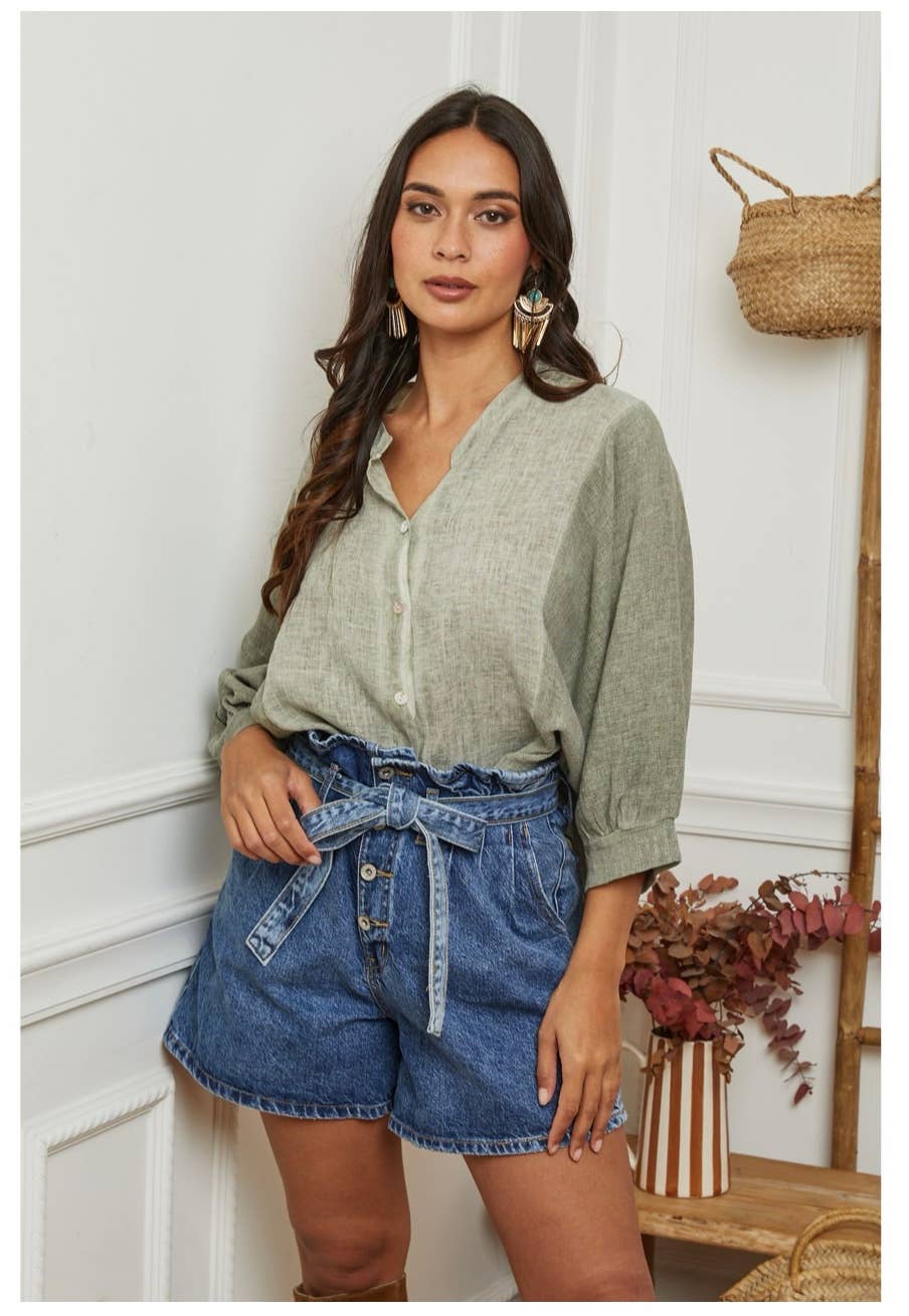 LÉA & LUC – wholesale Shirt – Women’s – 100% Linen Shirt REF. 923022