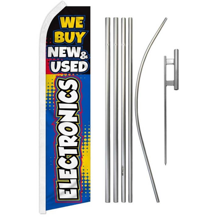 Wij Kopen Nieuwe & Gebruikte Elektronica Super Vlag & Mast Kit voor wholesale door Flags Importer