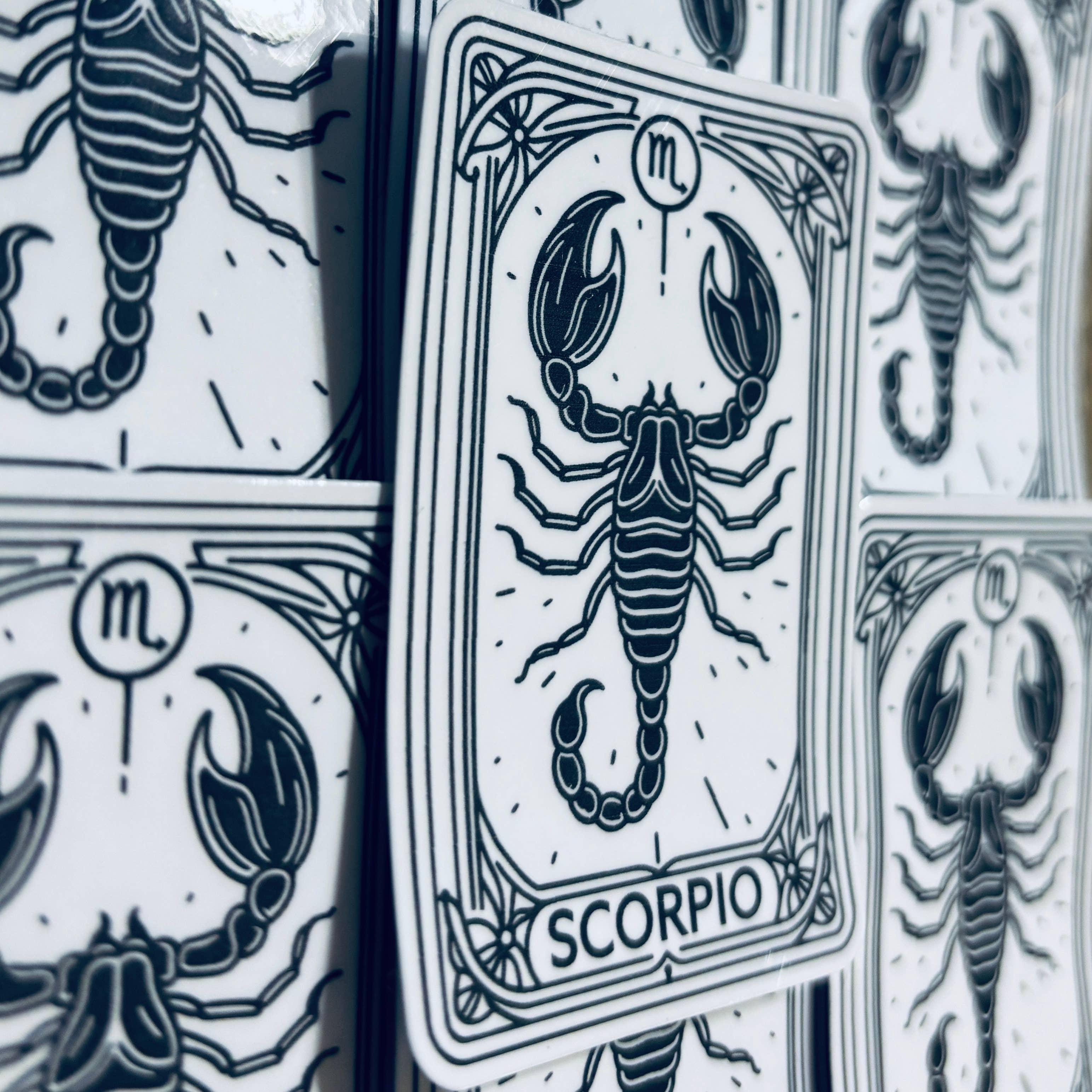 Kraftmir - Wholesale Phone & Laptop Stickers - Scorpio Zodiac Sticker | Tarot Themed Zodiac Sticker 1