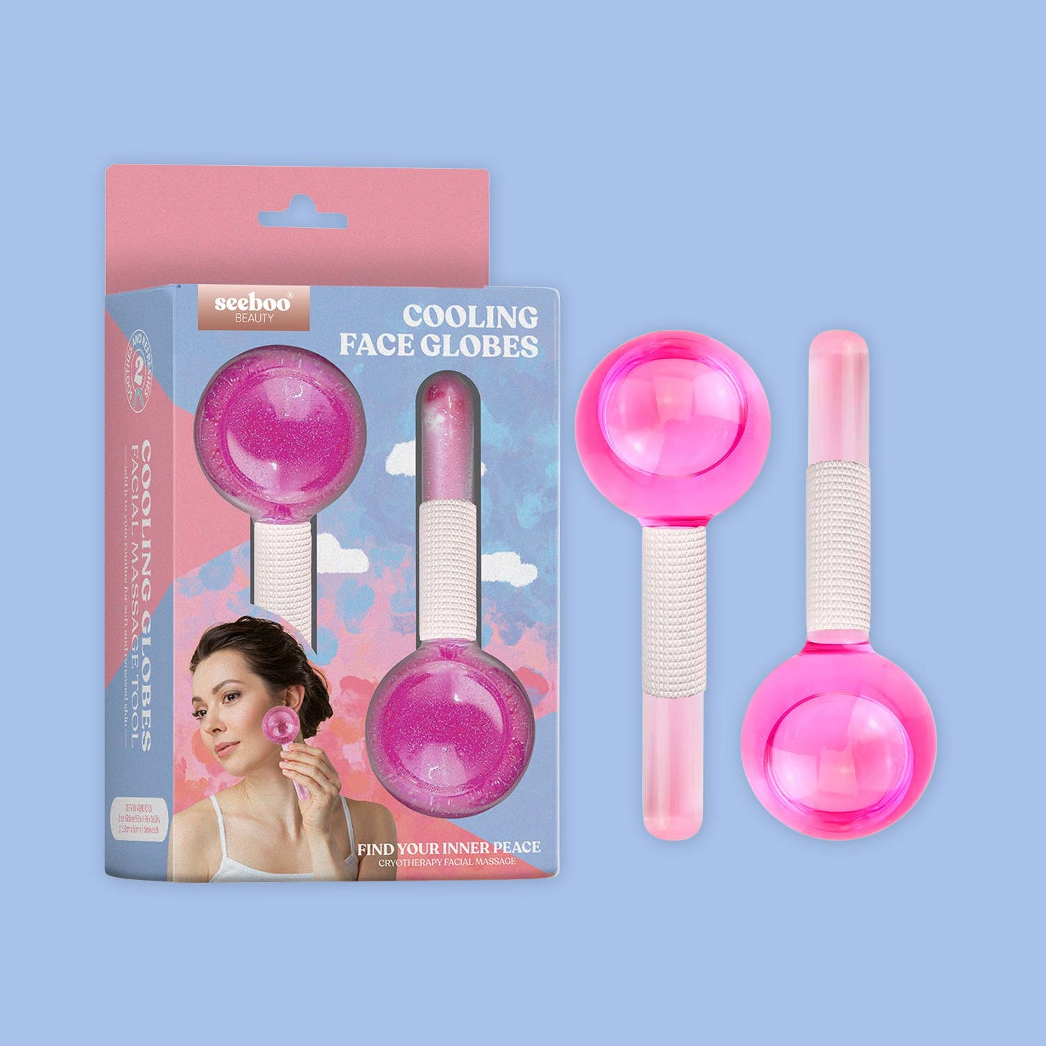 seeboo - Wholesale Face/Beauty Roller - Cooling Globes Facial Massage Tool