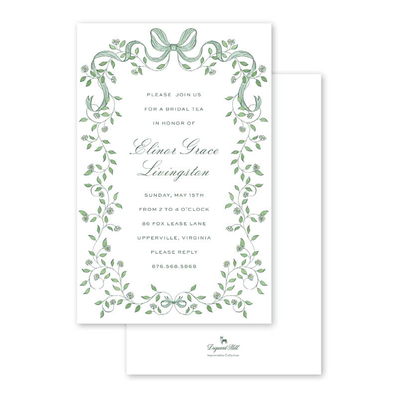 Bunny's Garden Rose Vine Bulk Invitation for wholesale by Dogwood Hill