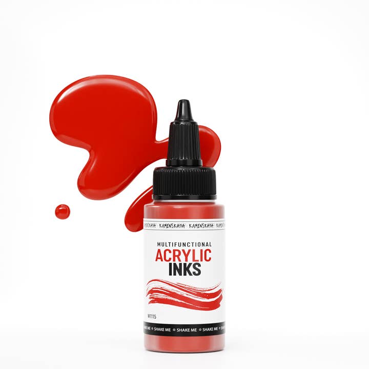 Akrylblæk W1115 Klar rød for engroshandel hos KAMENSKAYA