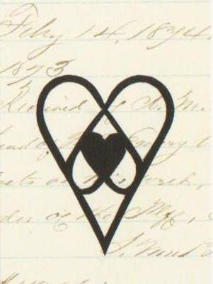 Décoration en forme de cœur - Ruban rouge pour la vente par Silhouettes and More