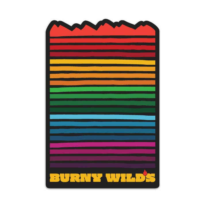 Outdoor Nature Sticker - Rainbow Mountains - Dishwasher Safe for wholesale by Burny Wilds