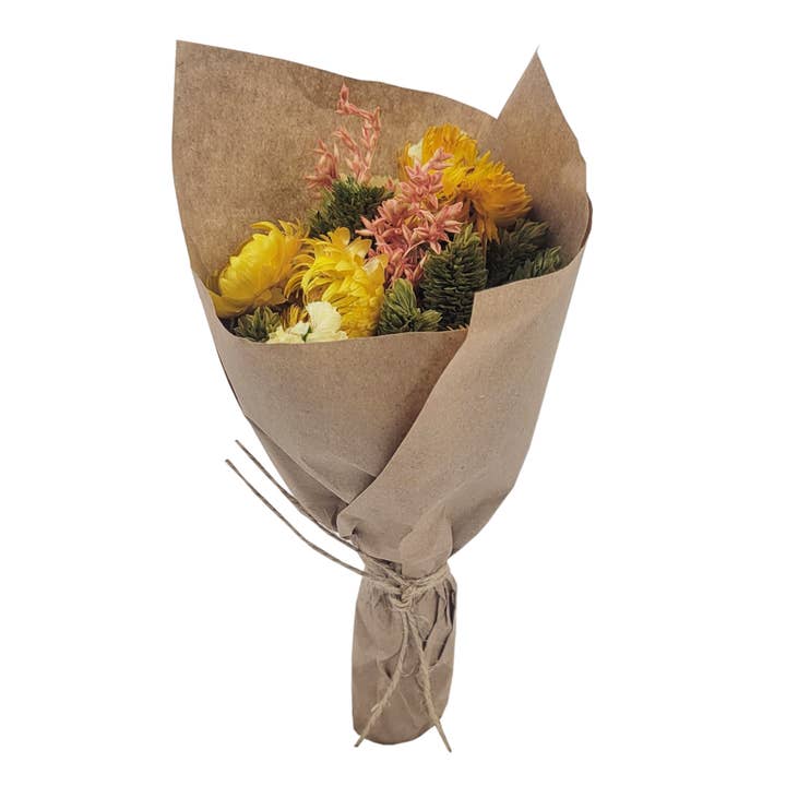 Andaluca - Wholesale Dried/Pressed Flowers - MINI Golden Glow Floral Bouquet Bundle #224
