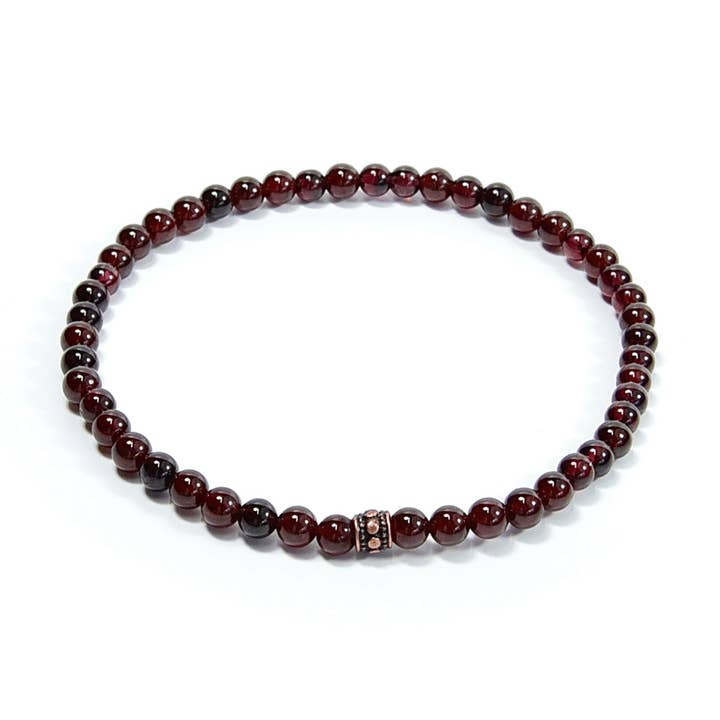Granat Mini Armbånd - 4mm for engroshandel hos Jenson Natural Jewelry