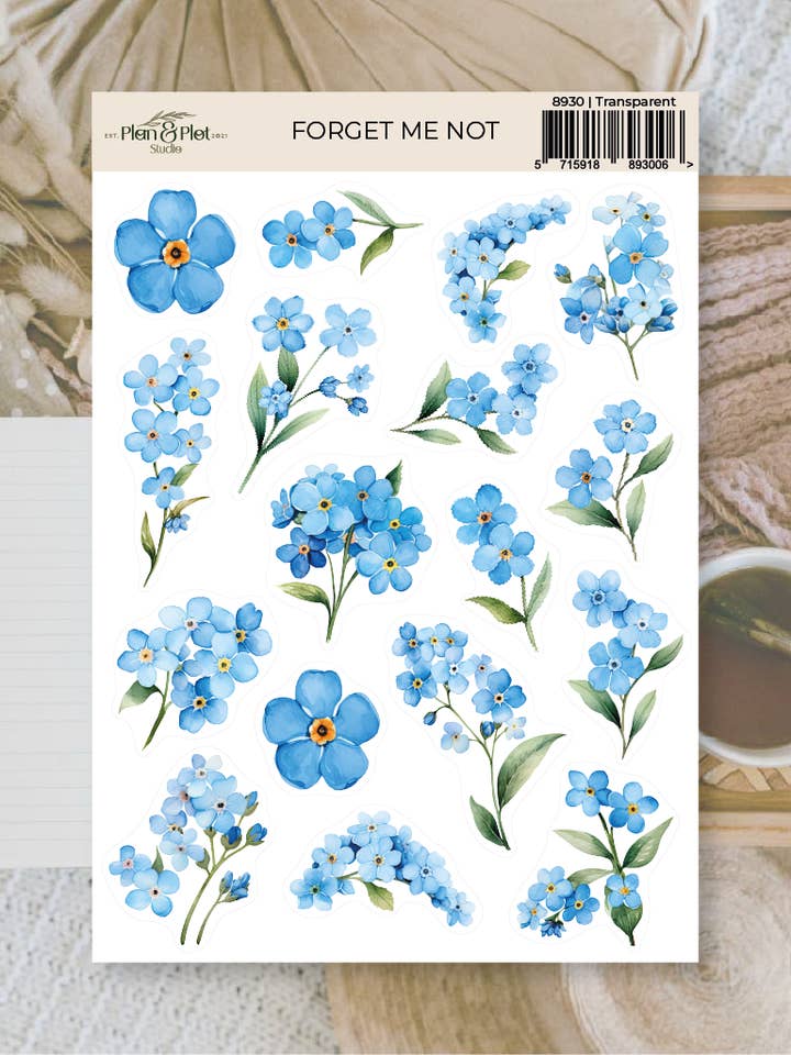Forget me not | Stickers for wholesale by Plan & Plot Studio
