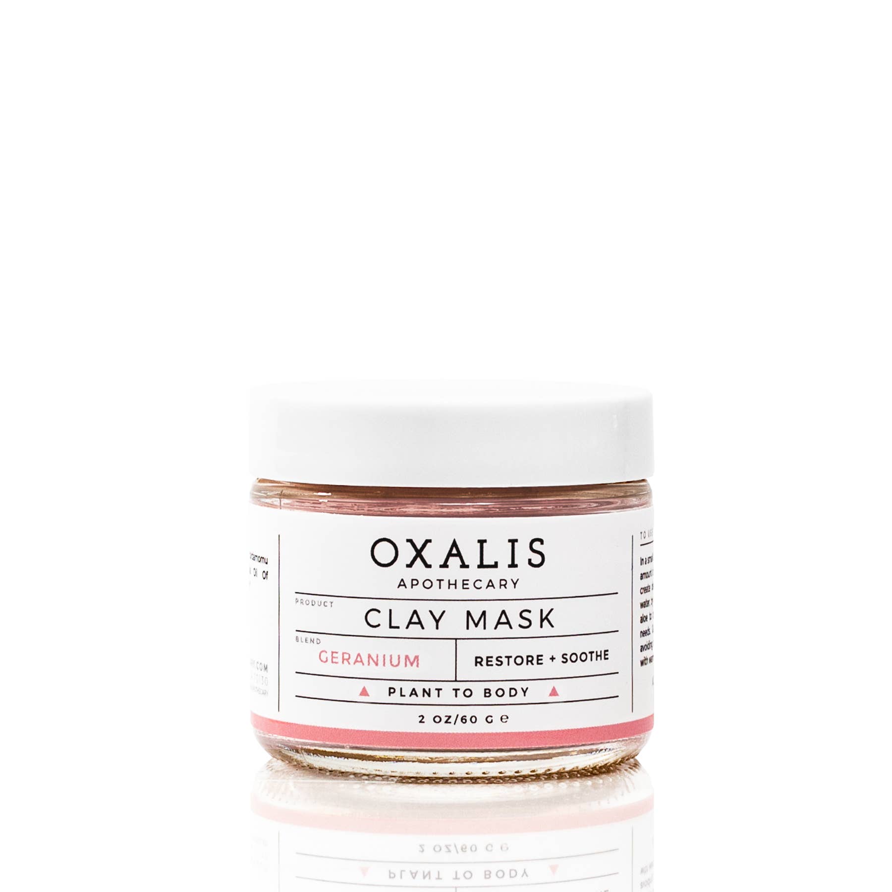 Oxalis Apothecary - Wholesale Skincare Face Mask - Geranium Restorative + Soothing Clay Face Mask