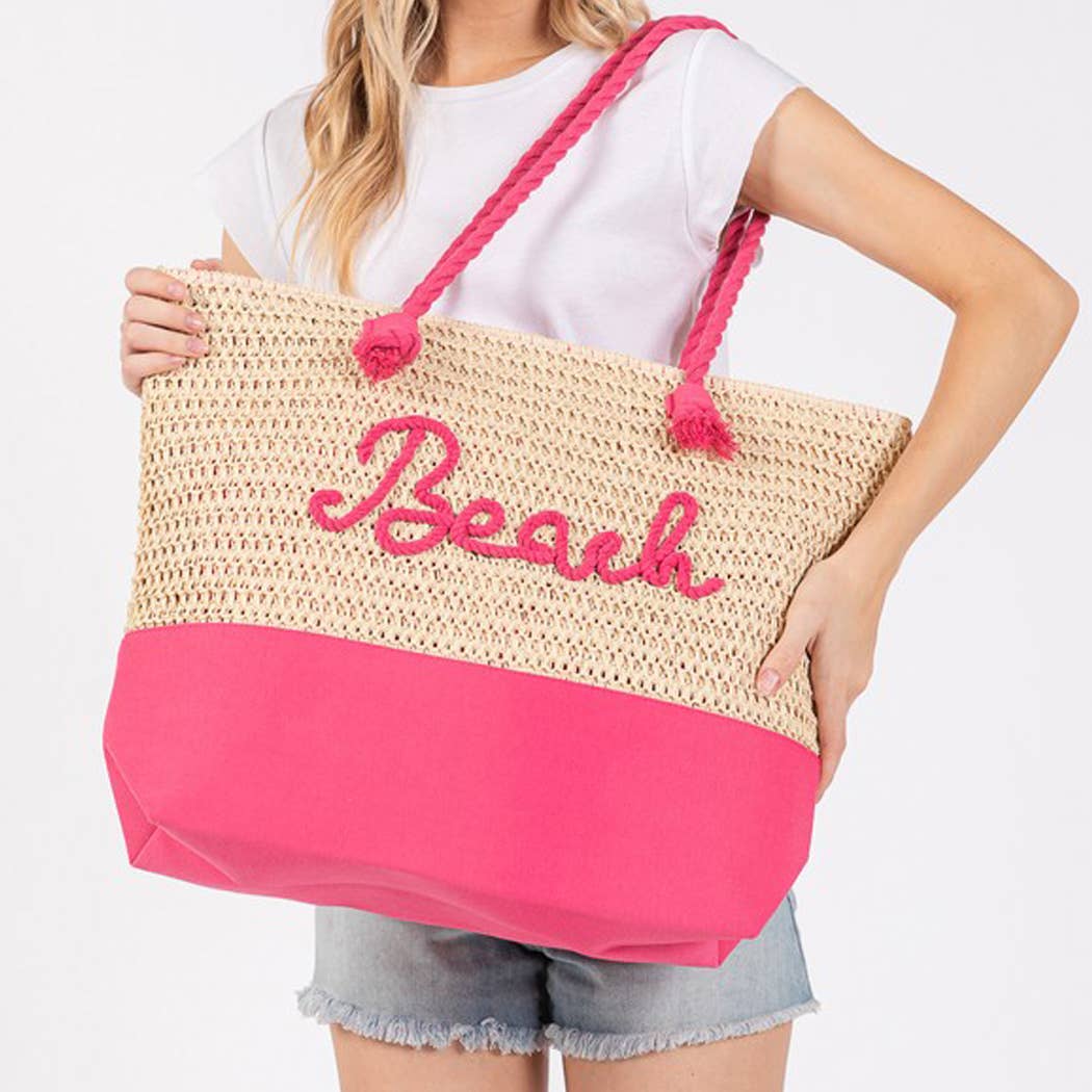 3AM BY H&D ACCESSORIES – wholesale Bärkasse - Dam – FÄRG SYDD REP STRAND BREV OCH REM VIRKAD TYG TOTE10