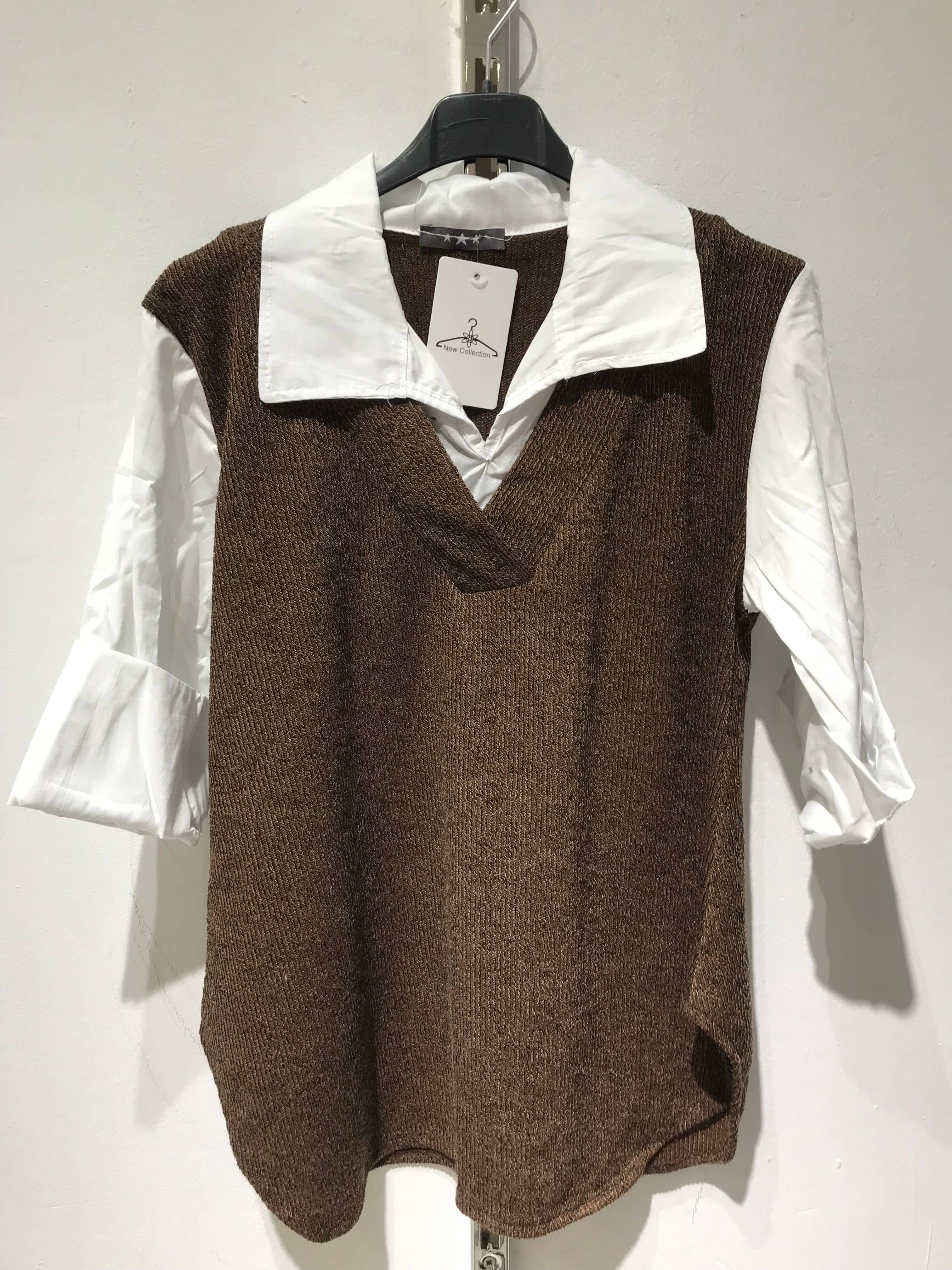 Only Yuan - Wholesale Blouse - Women's - ref13218 blouse with shirt collar8