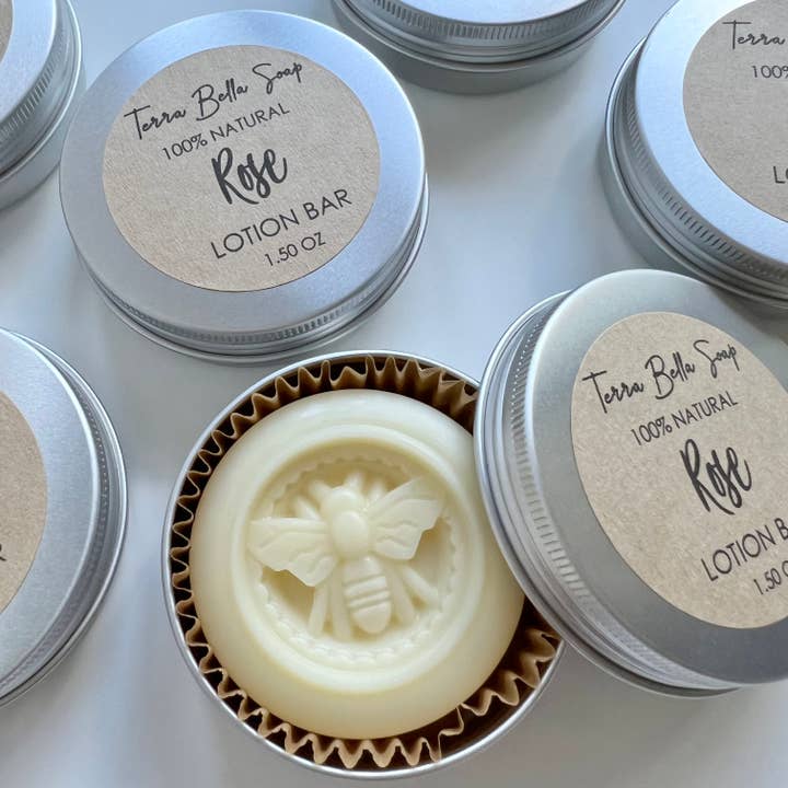 Barre de Lotion Rose pour la vente par Terra Bella Soap