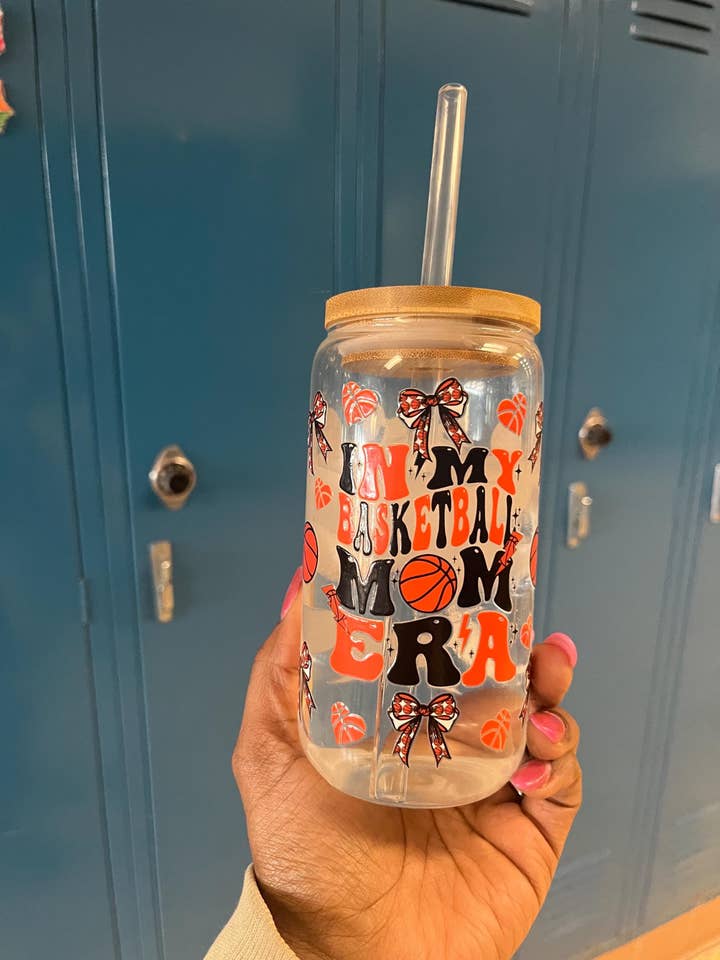 Basketball Mom Era Cup – Libbey Glass Can for wholesale by Love To Create