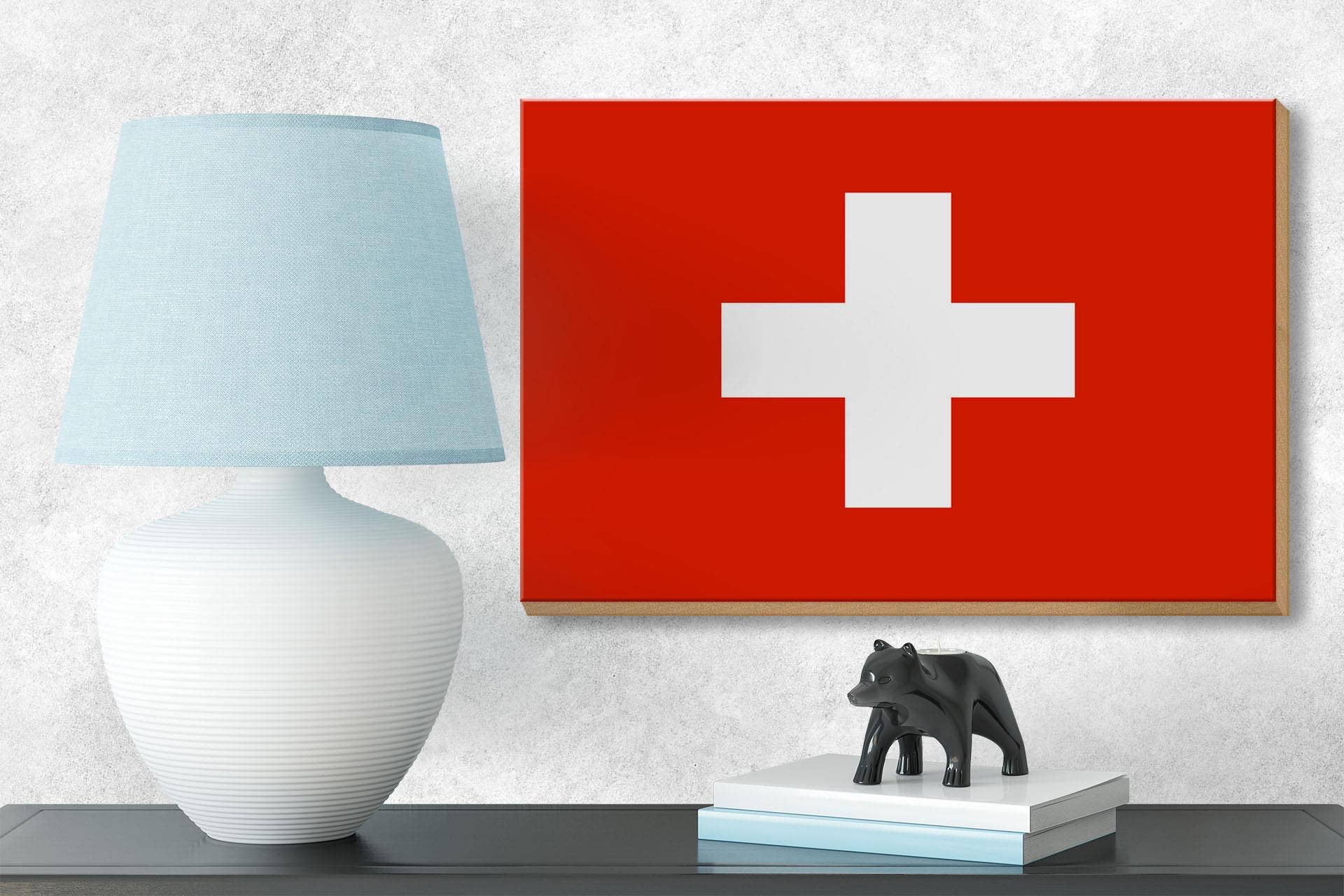 Femer - Wholesale Sign - Flag of Switzerland wooden sign 18x12cm2