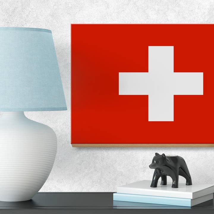 Femer - Wholesale Sign - Flag of Switzerland wooden sign 18x12cm2