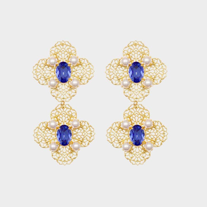 Rebecca Statement Earrings for wholesale by Sarah Rhodes