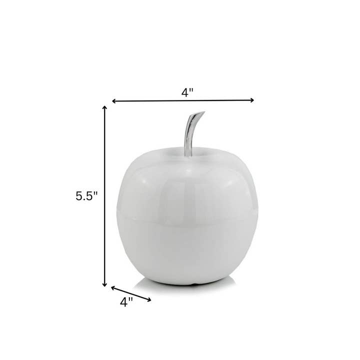 Modern Day Accents - Wholesale Decorative Tabletop Object - Manzano Blanco SM White Apple1