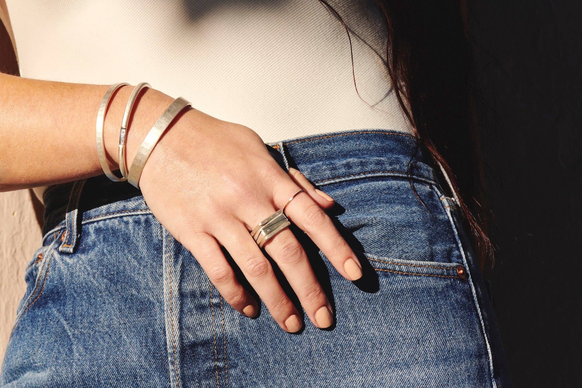 Colleen Mauer Designs - Wholesale Band/Stacked Ring - 1mm Wide Monotone Stacking Ring18