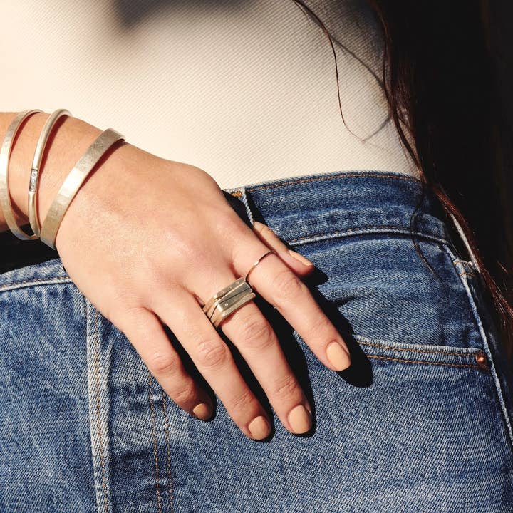 Colleen Mauer Designs - Wholesale Band/Stacked Ring - 1mm Wide Monotone Stacking Ring18