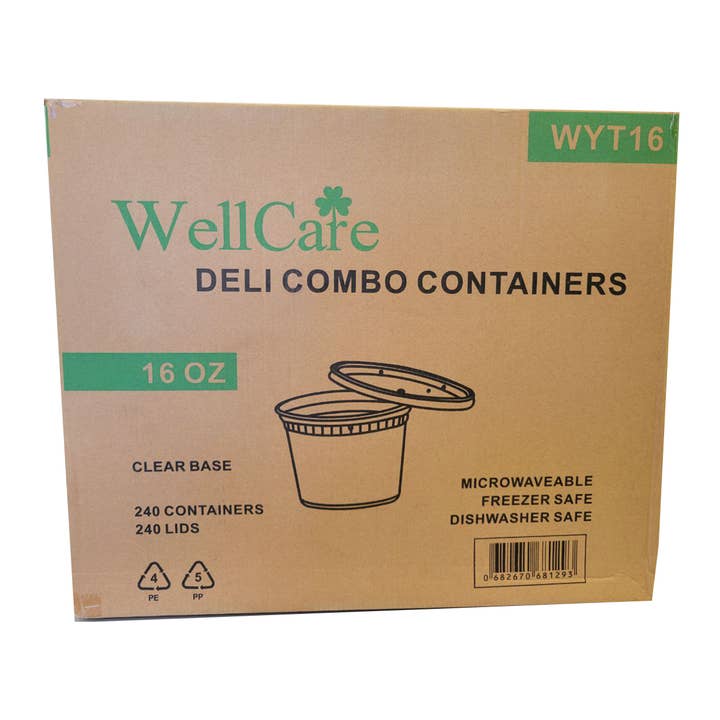 Contenant de charcuterie transparent de 16 onces avec couvercle {240 pièces/caisse} en vrac pour la vente par Label & Decore