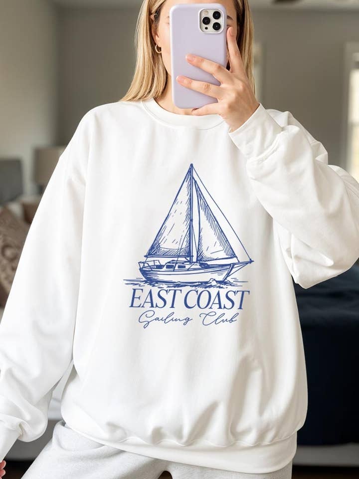East Coast Sailing Club Graphic Plus Tröja för wholesale av Pink Irene Wholesale