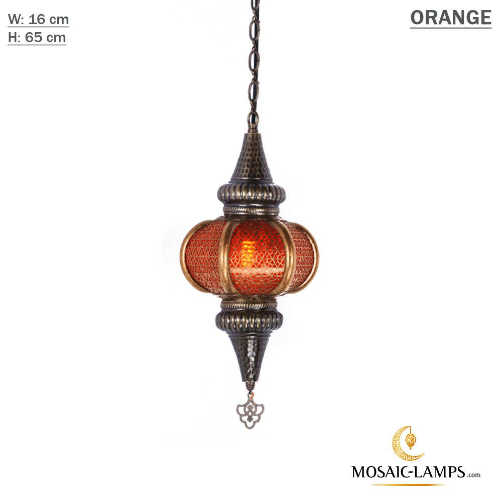 Mosaic Lamps - Wholesale Chandelier/Hanging Light - Syrian Single Pendant Lamp, Perforated Metal, Moroccan Style5