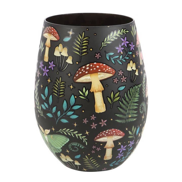 Something Different Wholesale - Wholesale Wine Glass - Dark Forest Print Stemless Wine Glass