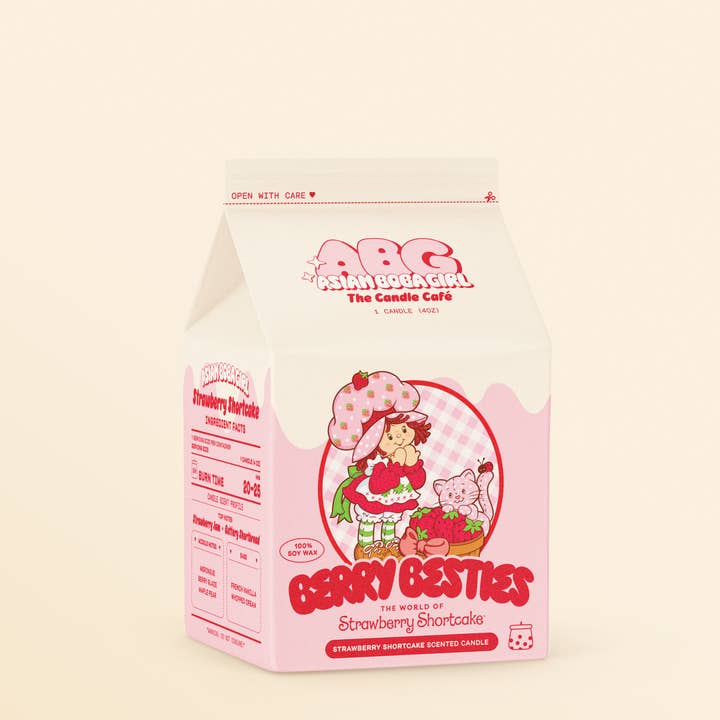 Asian Boba Girl - Wholesale Novelty candle - Strawberry Shortcake Candle2