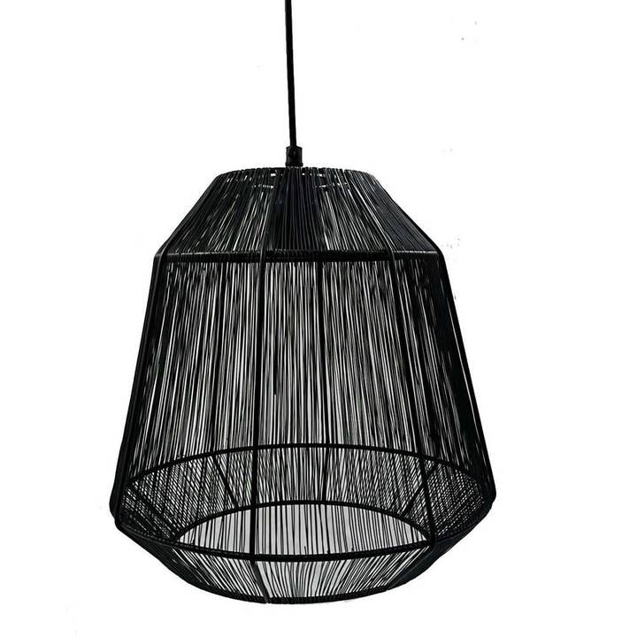 Phoenix black hanging lamp for wholesale by EARTHWARE
