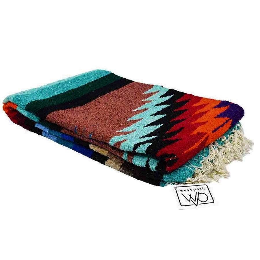 West Path - Wholesale Throw Blanket - Red Earth Baja Aztec Style Mexican Blanket1