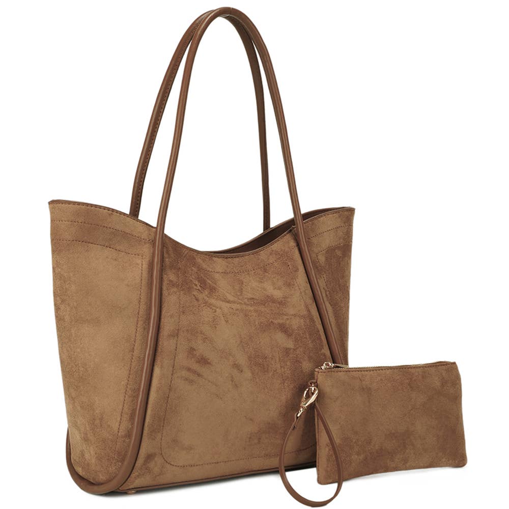 JOIA ACCESSORIES – wholesale Bärkasse - Dam – 2I1 STRUKTURERAD AXELVÄSKA MED CLUTCHSET, SJ 60119 SET3